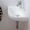 VILLEROY & BOCH Subway 3.0 závesné rohové umývadielko s otvorom, s prepadom, 450 x 395 mm, biela alpská, 43714601