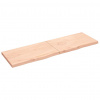 vidaXL Nástenná polica 200x60x(2-6) cm neošetrený dubový masív - Hnedá - 69478-24292