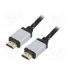 Cable HDMI 2.0 HDMI plug,both sides polyamide 1m black 30AWG