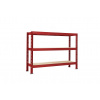 Trestles Nekonečný priemyselný regál 1600x2200x800, 3 police Farba: červená