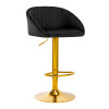 4Rico Bar Hocker QS-B16g zamatová čierna