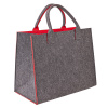 DEMA Plstená taška 42x22x34 cm Shopper XL antracit/červená