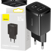Kompaktná nabíjačka Baseus CCXJ010201 10,5 W 2x USB-A ČIERNA