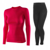 Dlhé -sklené spodné prádlo Brubeck Active Wool Red, Pink R. XL + Leggings Brubeck Active Wool Black. XL (1pc taška na cestovnú tašku na batožinu)