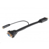 AKASA kabel HDMI na VGA, s audio kabelem, 20cm, černý AK-CBHD18-20BK