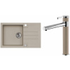 Set Alveus (dřez Rock 130 Pebble 02 + baterie Zina Pebble 02) SETA415
