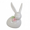 Dommio Zajačik porcelánový s kyticou 11 cm