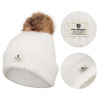 Teplá biela dámska čiapka s kožušinou - Peterson