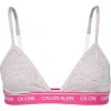 Calvin Klein UNLINED TRIANGLE sivá,ružová,biela Dámska podprsenka M