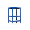 Policový regál Trestles RH 900x600x450, nosnosť 1050 kg, 3 police Farba: modrá, Typ police: biela HDF 5 mm