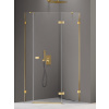 New Trendy Avexa Gold Shine sprchovací kút 100x80 cm zlatá lesklé/priehľadné sklo EXK-3850