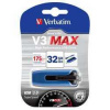 Verbatim USB flash disk, USB 3.0 (3.2 Gen 1), 32GB, V3 MAX, Store N Go, modrý, 49806, USB A, s výsuvným konektorom