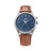 Vulcain Cricket President 39 mm - modré - Brown Plain + 5 rokov záruka a darček ZADARMO