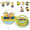 DIGITÁLNA TLAČ Jedlý obrázok na tortu MINIONKY MINIONS + POSTAVY + TEXT 38