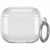 AppleKing transparentný obal s karabínou pre AirPods 4 - číry - možnosť vrátiť tovar ZADARMO do 30tich dní