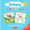 Dolepuj 3 rozdiely - zošit s kravičkou + samolepky