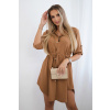 Fashionweek Šaty so zapínaním na gombíky a zaväzovaním v páse K16 Farba: Camel, Veľkosť: Universal