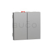 Schneider Electric Unica Vypínač č. 5b, 2 moduly, Aluminium