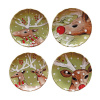 Casafina by Costa Nova Tanier 21cm, DEER FRIENDS, zelená, set 4ks |