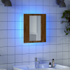 LED zrkadlová skrinka dub artisan 40x12x45 cm kompozitné drevo-ForU-856280
