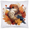 J&W Jesenná obliečka na vankúš 40×40 – Vtáčik v lístí, 5 vzorov Motív: Vzor č. 5