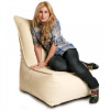 INTERMEDIC SK - Sedací vak Kreslo ELEGANT z ekokože | ergonomické kreslo 105×85×40 cm, 350 l Farba: E02 - Krémová svetlá (ekokoža)