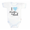 Body krátky rukáv Baby Nellys I love mom & dad kluk Baby Nellys