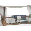 Tieniaca plachta Poly, PES 200 g/m², biela, šnúra 270x140 cm