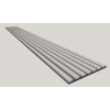 Dekoračný 3D lamelový Akustic panel 265x30x2,4cm Filc MDF Čierna lamela CPL Perleťová Sivá 3D-F-PERLET-CIER