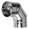 PRODMAX Nerezové komínové koleno 90° - priemer 80 mm, hrúbka steny rúry 0,6 mm, dymovod - jednoplášť