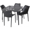 ROJAPLAST Set záhradného nábytku ZWMT-90 záhradný stôl 1 + 4 záhradné stoličky BILROS