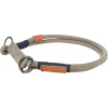 BE NORDIC kulatý polostahovací kožený obojek, S-M: 40 cm/8 mm, šedá