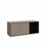 Bývaj s nami SK, SCARLET 60 skrinka pod umývadlo + regál, congo / čierna LTD,MDF