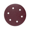 Worcraft 243545 Výsek DS07-225-01, do brusky na sádrokarton, 225 mm, 6 děr, brusný, kulatý, P220, bal. 5 ks