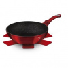 Berlingerhaus Metallic Line Burgundy Panvica wok s mramorovým povrchom 30 cm BH-6166