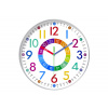 LEAN TOYS Detské farebné vzdelávacie nástenné hodiny 25 cm