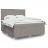 Box spring postel s matrací taupe 180x200 cm textil Hnědošedá 3291744