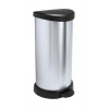 Curver DECO BIN 40 l střibrný/černý