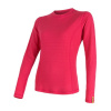 Triko dlouhé dámské SENSOR MERINO DOUBLE FACE magenta XL