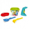 Súprava na piesok 5ks Sponge Bob plast 3 druhy v sieťke 20x26x20cm 12m+