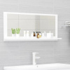 vidaXL Kúpeľňové zrkadlo, biele 90x10,5x37 cm, kompozitné drevo - Biela - 56739-11744