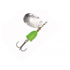 Kinetic rotačná trblietka Gekko Silver/Green Hmotnosť nástrahy: 8 g