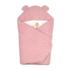Baby Nellys Baránková zavinovačka s kapucňou bavlna baránok Teddy Baletka púdrovo ružová