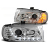SEAT IBIZA / CORDOBA / POLO VARIANT, SEDAN 93-99 - predné chrom svetlá s LED svietením a LED smerovky