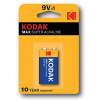 Batéria jednorázová alkalická, tužková, 9VA, 9V, Kodak, blister, 1-pack, KOD-9VAMAX, Alkaline Max