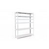 Policový regál Trestles RH 2200x1200x300, nosnosť 2100 kg, 6 políc Farba: biela, Typ police: biela MDF 5 mm