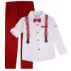 Teplaková súprava - Detský oblek Tur 92 Biela, červená, námornícka modrá (Elegantná návšteva krásnej súpravy obleku)