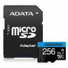 ADATA 256GB Premier MicroSDHC, R/W up to 100/25 MB/s, with Adapter AUSDX256GUICL10A1-RA1