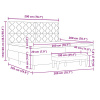 vidaXL Posteľ s boxspringom a matracom a lavicou krémová 200x200 cm textil - Béžová - 275959-292692