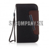 Kožený obal Samsung Galaxy S III Mini – Textured Wallet – čierna
